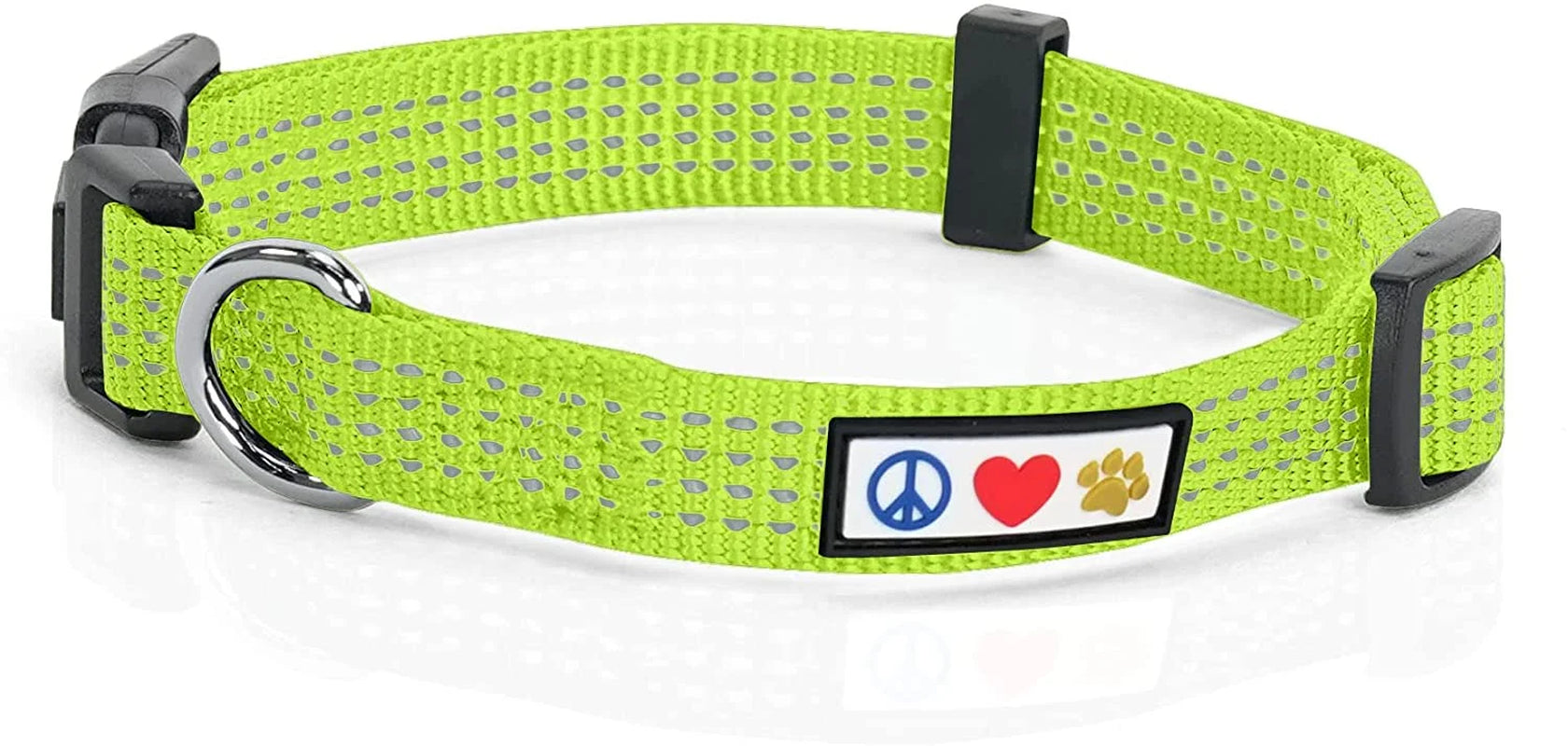 Reflective Dog Collar Adjustable for Extra Small Dogs - Green Collar